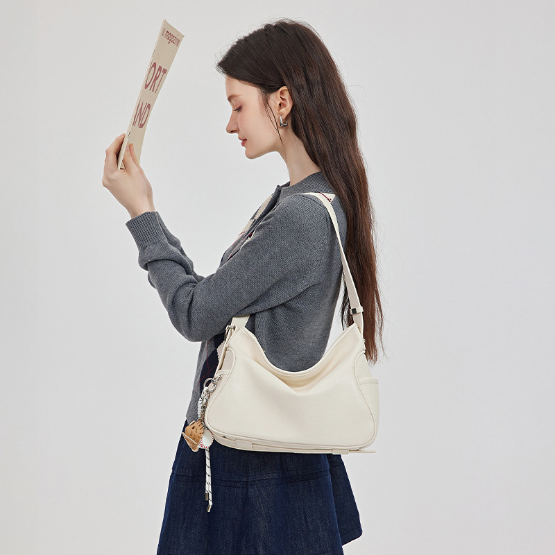 Cross-Border Valuncica/Valencia Coke Bag Niche Women's Bag Genuine Leather Handbag Underarm Bag Single Shoulder Crossbody Bag