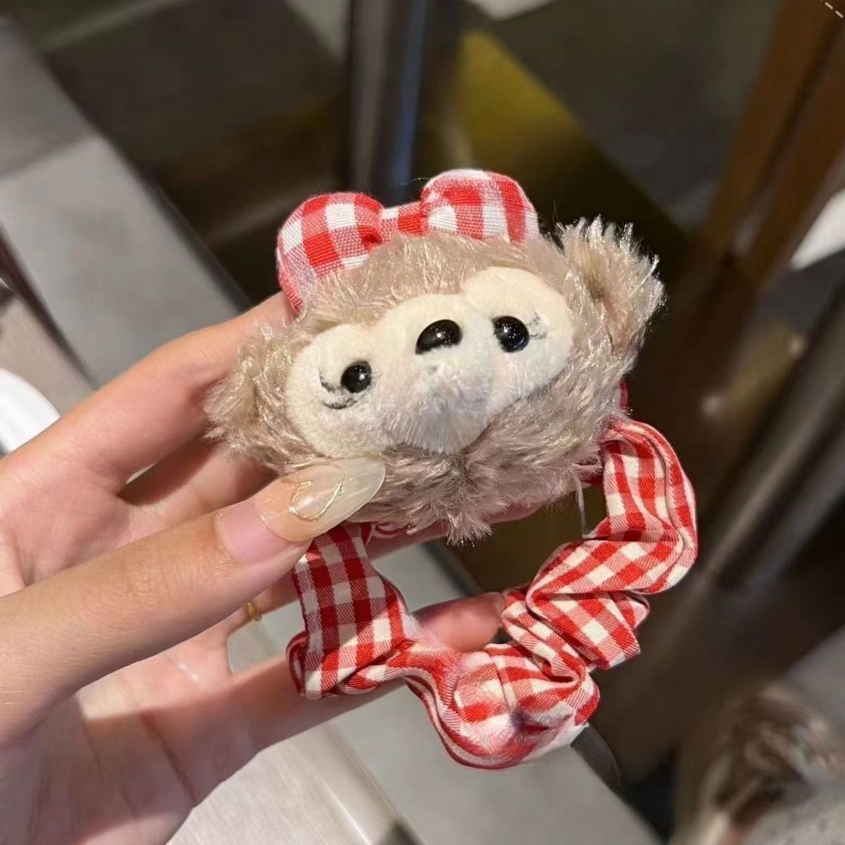 Bonito anillo de cabello de Shirley Mei estilo universitario JK viento muñeca cuadrilátero rojo <unk> <unk> clip de boca japonés joyería de cabello mujer