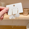 Retro fashionable small earrings with tassels, design silver needle, wholesale