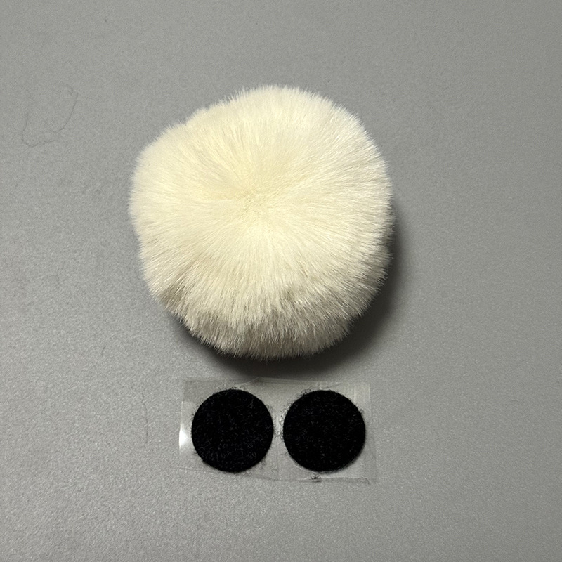 Universal – Auto Parts and Accessories Helmet Decoration Cute - round-tail-beige-1-piece