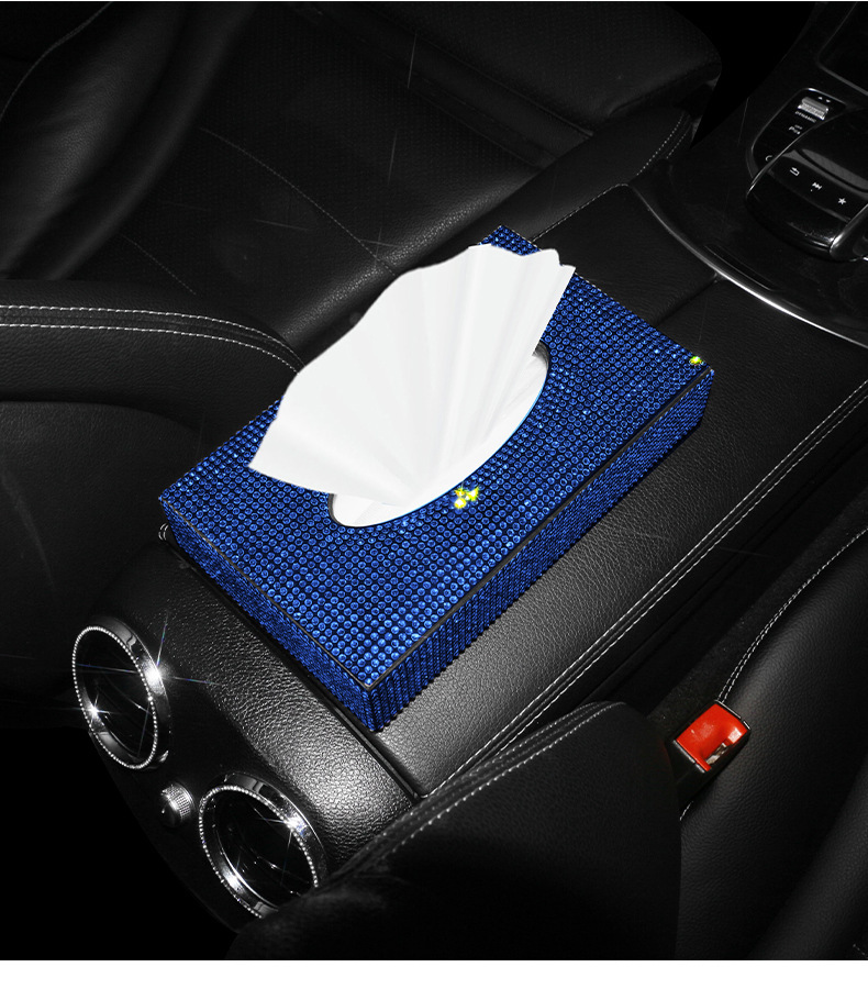 Creative Car Sun Visor Tissue Holder, Leather Dashboard Hanging Tissue Box, Car Armrest Tissue Box