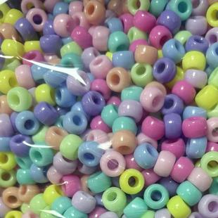 Acrylic Macaron Color Large Hole Bucket Beads Dreadlocks Solid Color Beads Handmade DIY Bracelets Mobile Phone Chain Jewelry Accessories