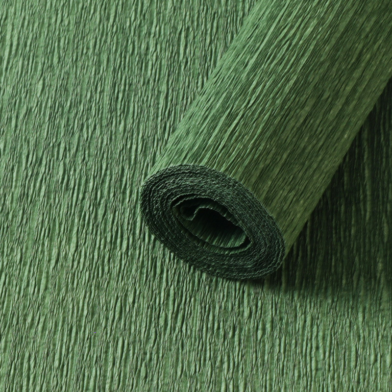 Thickened [Military Green] Crepe Paper - 1 Roll