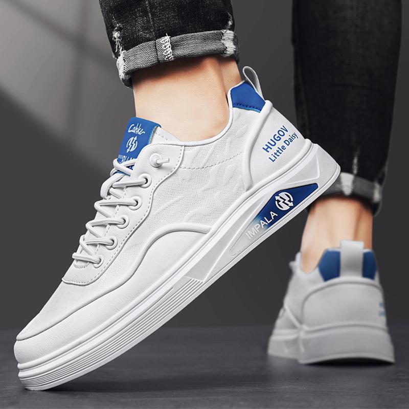 Zapatillas de deporte para hombre 2025 nueva marca de moda de verano, sensación de alta gama, todo fósforo, casual para hombre, suela gruesa, corte bajo, zapatos deportivos de moda resistentes al desgaste