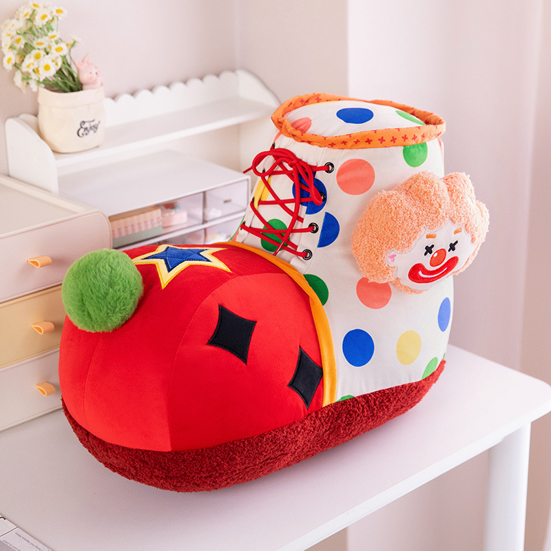 Cute payaso almohada bolígrafo almohada estudiante almohada de gran capacidad regalo de cumpleaños de caricatura payaso