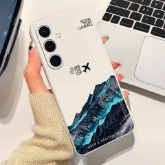 サムスンギャラクシー S25 ニッチ A55 携帯電話ケースサムスン A71 落下防止 note20 に適した国境を越えた雪山
