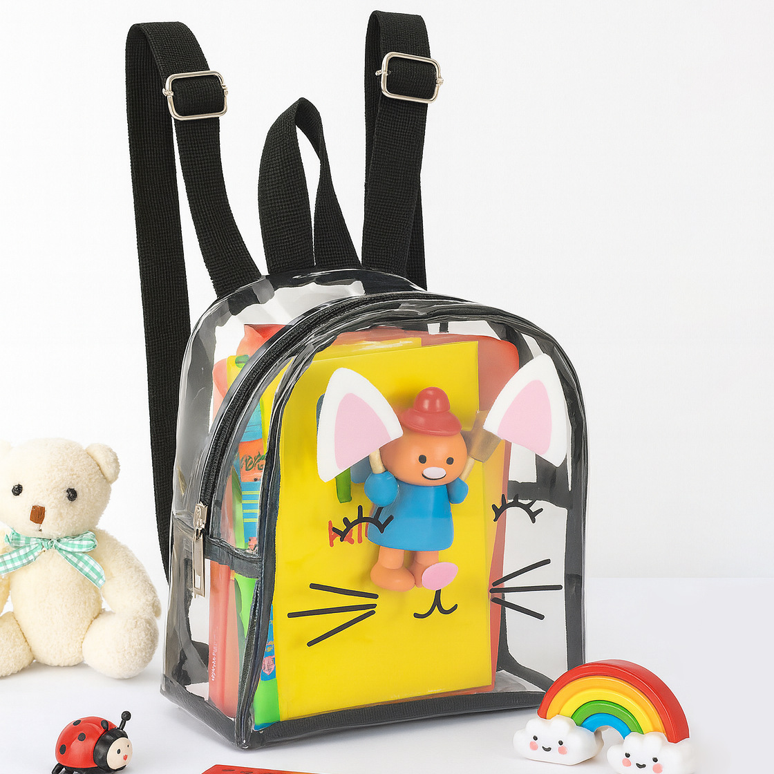 Transparenter Wasserdichter Kinderrucksack Modische Pvc Tasche_voghion.com