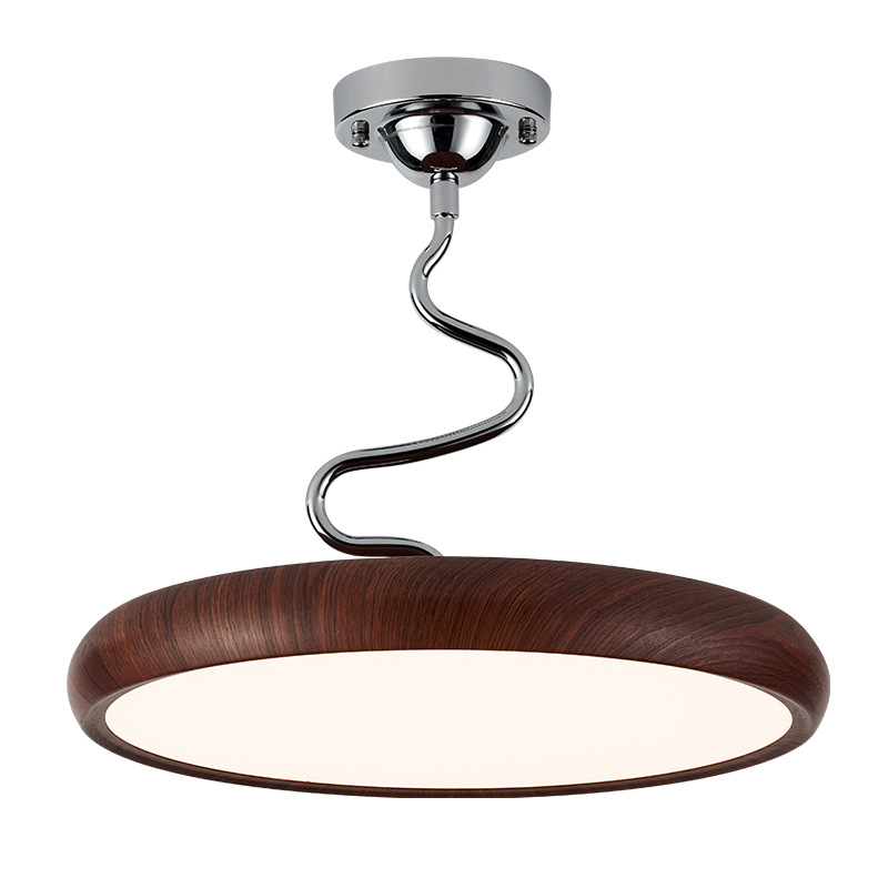 Lámpara de techo para dormitorio de estilo antiguo Daguanyuan, lámpara colgante moderna minimalista de nogal con textura retro para comedor, lámpara colgante con protección ocular 668L