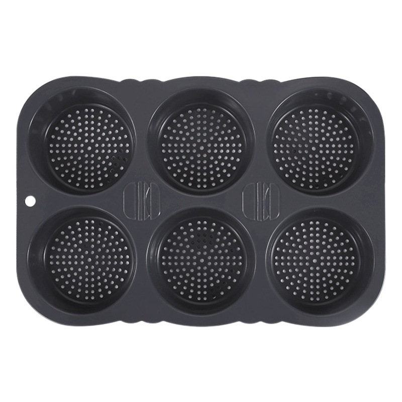 Transfronteriza Amazon alimentos Grado de silicona herramientas para hornear hogar de alta temperatura resistente hamburguesa molde horno bandeja para hornear molde de pan