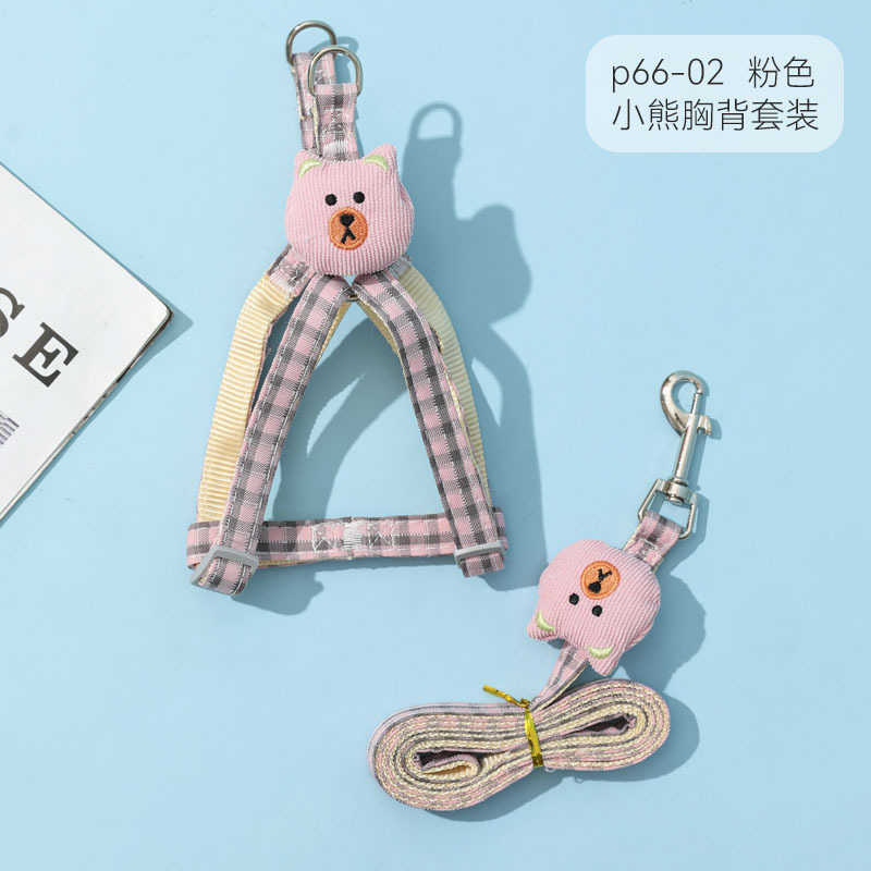 Nueva correa de perro de dibujos animados conejo forma mediano y pequeño perro caminando cuerda correa de nylon transfronteriza al por mayor