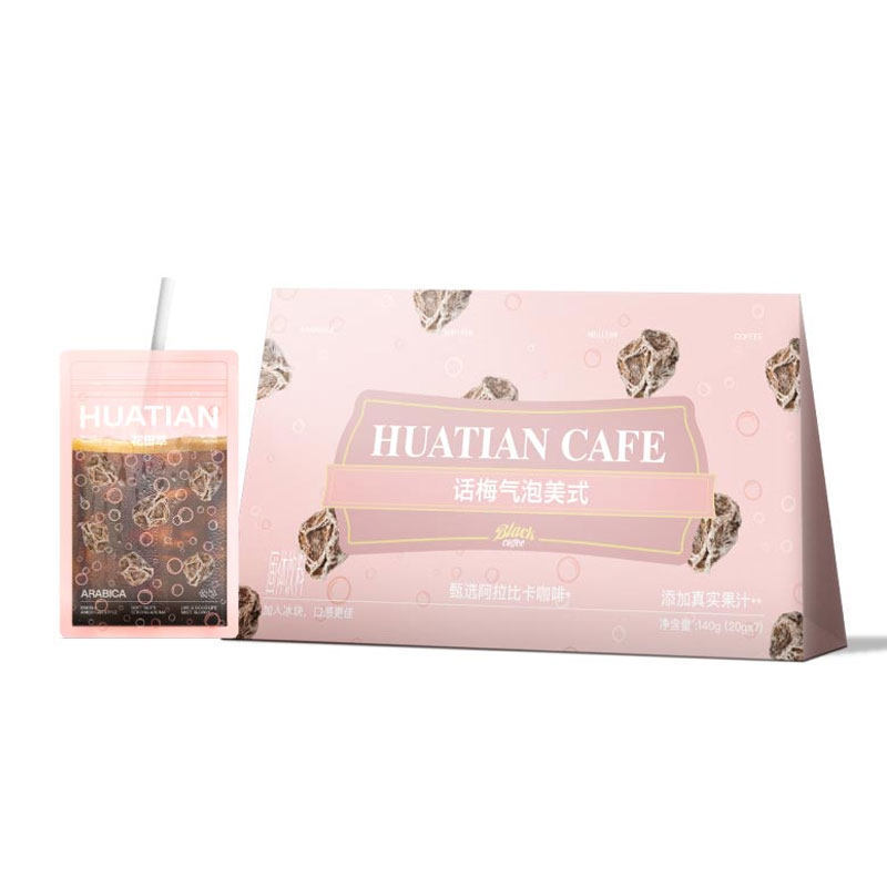 Chalatte Coffee Huatian Cuihua Plum Sparkling Americano 140G/Gift Bag Summer Instant Cold Drink