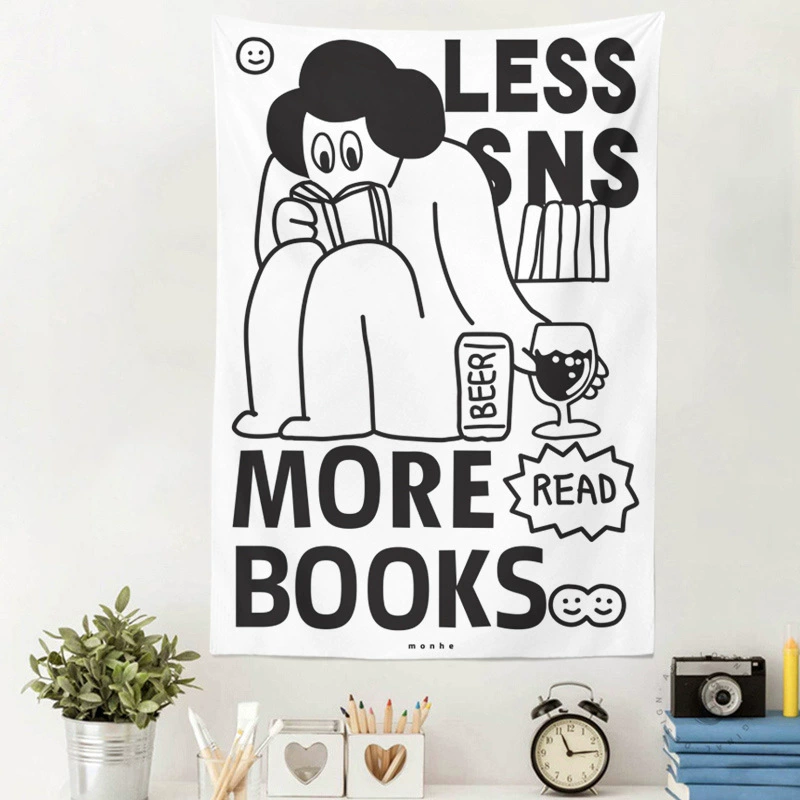 Читать больше книг Вдохновляющий текст Фон ткань Карта INS ветров decorative настенная подвеска ткань кофейня декоративный фон ткань