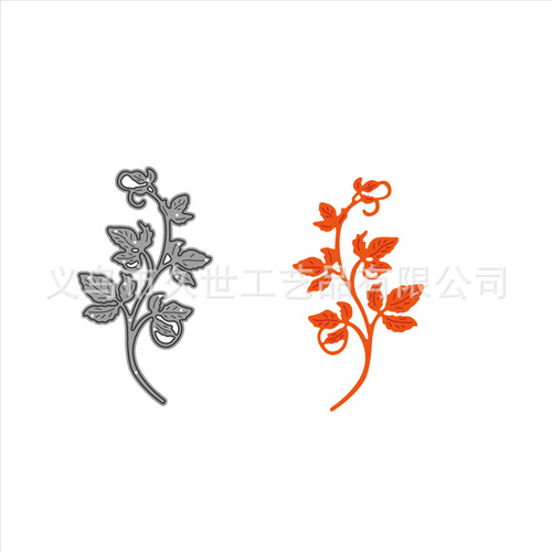 Leaf cutting knife mold etching process DIY carbon steel mold greeting card making Scrapbook template