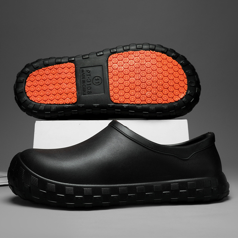 Anti-Slip Chef Shoes New Outer Wear Casual Trendy Clogs Thick-Soled Wear-Resistant Kitchen Sandals Oil-Proof Rubber Soles