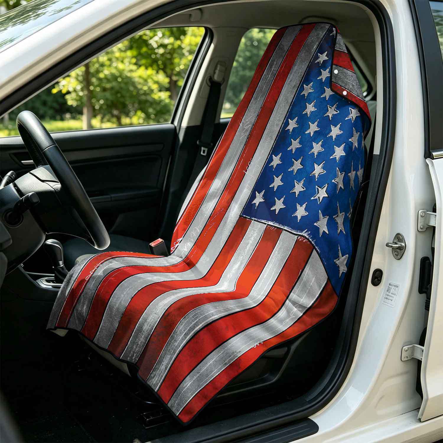 Printed bath towel and car seat cover 2-in-1, ultra-fine fiber outdoor beach and car dual-use universal seat cushion
