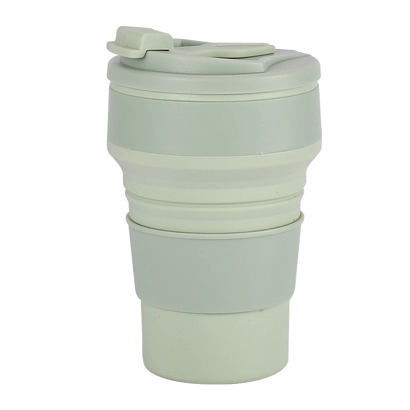 Taza de agua plegable deportiva creativa Taza de agua plegable de silicona Taza retráctil plegable Taza de café Taza de agua portátil al aire libre