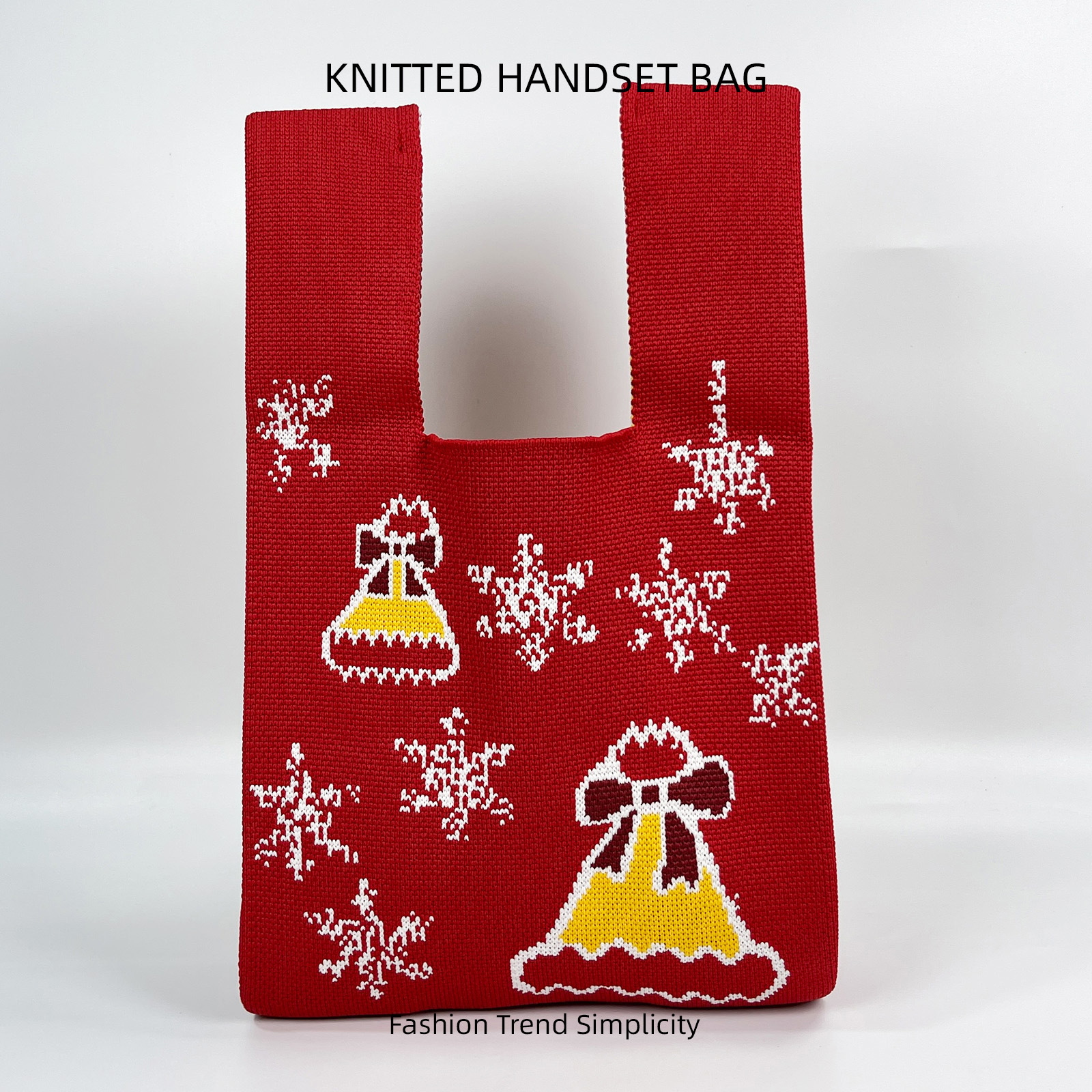 Navidad, regalo de Año Nuevo, bolsos de punto, bolsos de mujer, bolsos rojos, bolsos de brazo, bolsos de mujer.