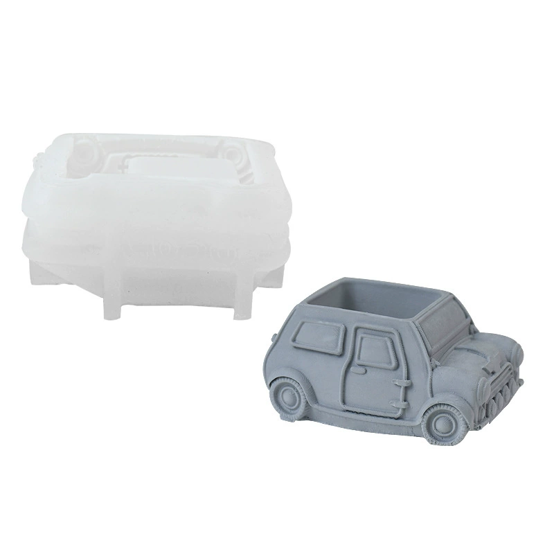 Creative retro bus, flowerpot, silicone mold, DIY
