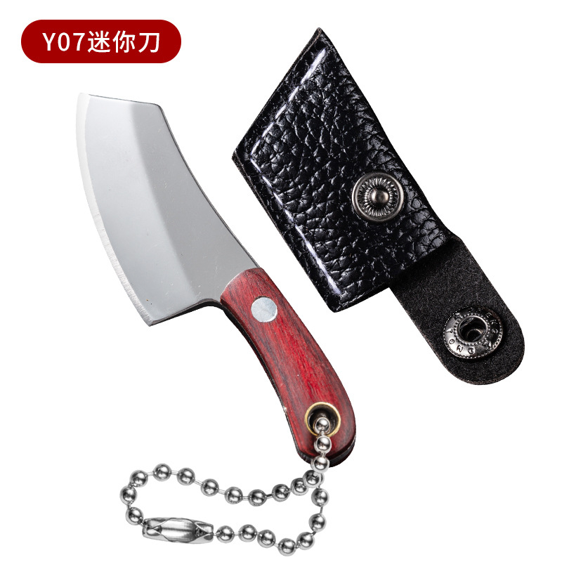 Mini cuchillo de cocina llavero EDC al aire libre portátil cuchillo no plegable cuchillo de desembalaje creativo