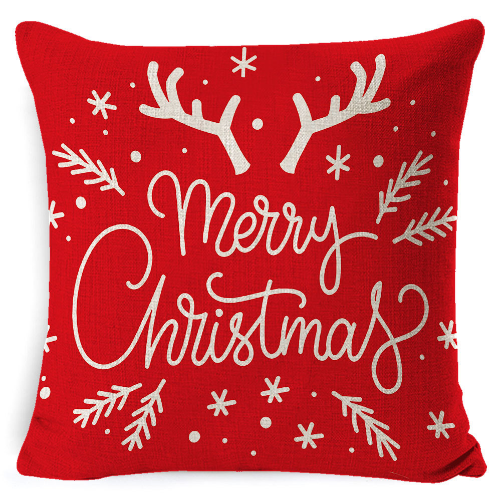 Amazon popular hogar suministros Navidad funda de almohada nórdico Plaid Lino cojín sofá