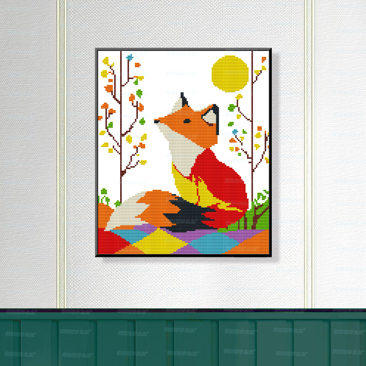 Mona Lisa real bordado cruzado nuevo estilo moderno simplista encantador dibujos animados sala de estar decoración bordado a mano
