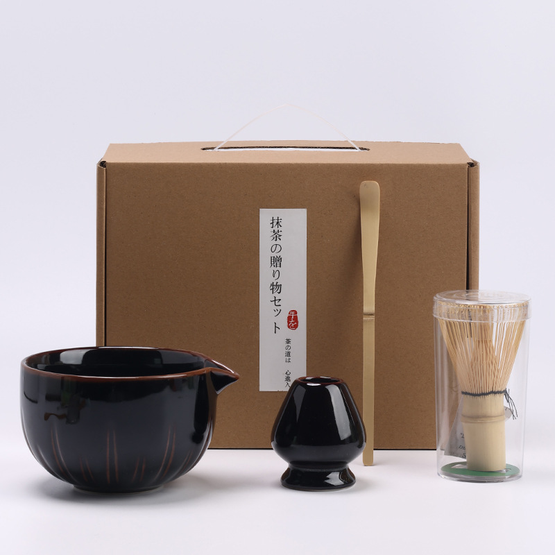 Juego de té matcha de siete piezas, juego de té Baibenli, juego de herramientas para hacer té matcha, creatividad japonesa