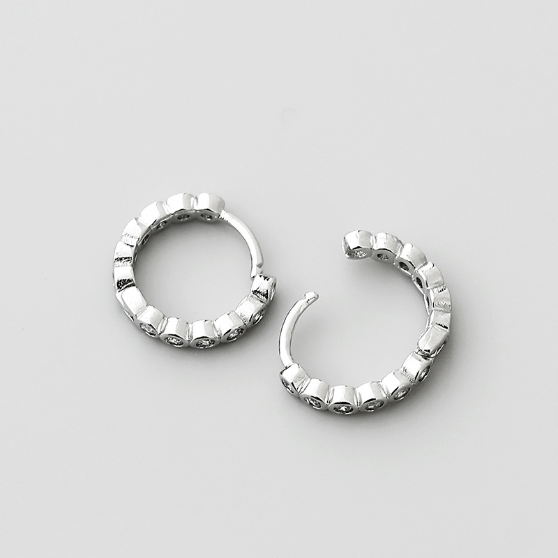 fashion powder white zircon copper earrings wholesale Nihaojewelrypicture6