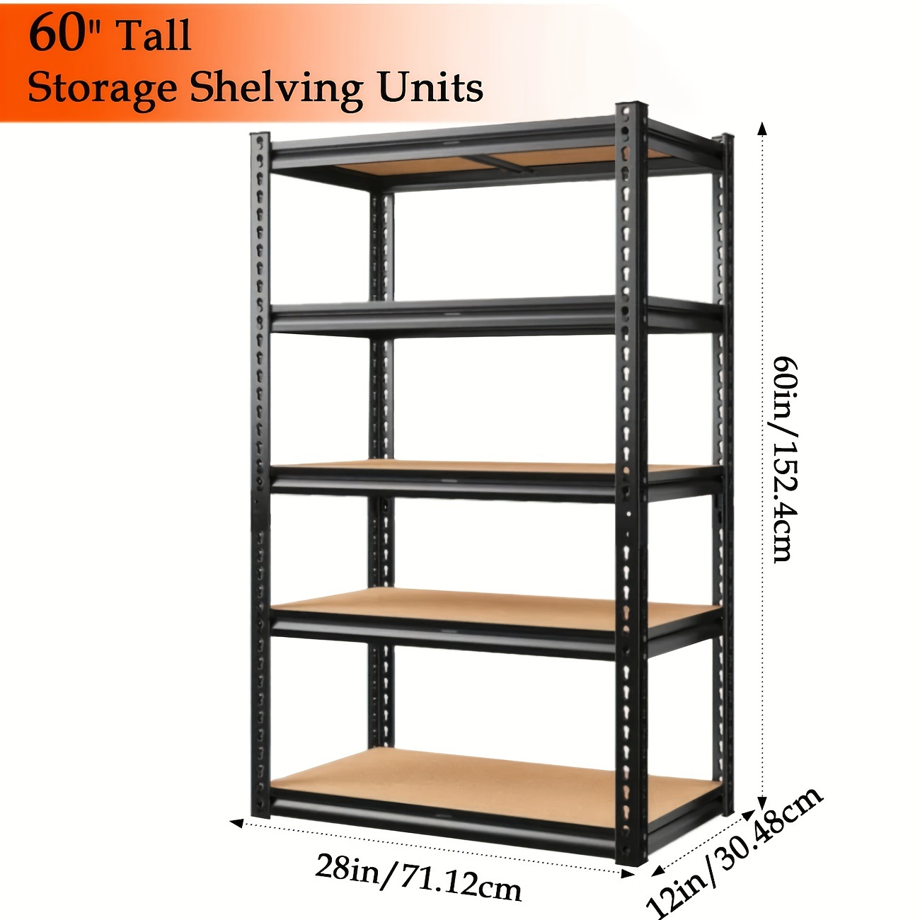 Heavy Duty 5 Storey Garage Rack 2000 Pound Capacity 72in Transfronterizo image 6