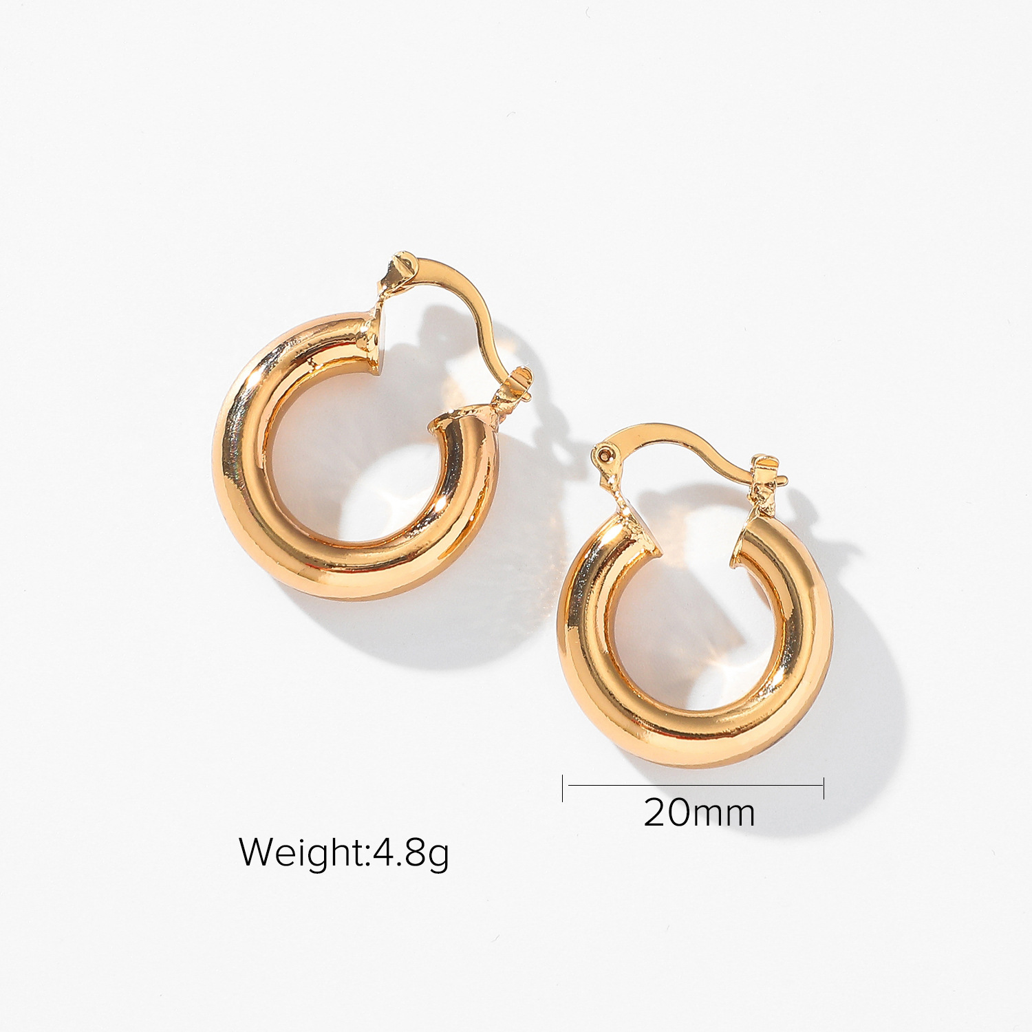 Nihaojewelry Wholesale Jewelry Simple Copper Gold-plated Geometric Earrings display picture 13