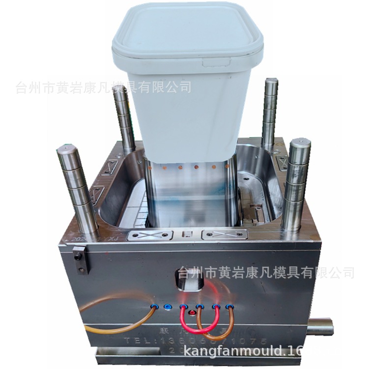 黄岩塑料模具厂 肥料包装桶 油漆塑胶桶模具，塑料密封桶模具制造