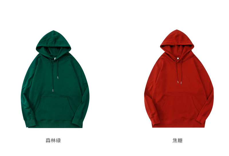 登爵男装 2022秋季新款卫衣 重磅380g纯棉情侣连帽卫衣