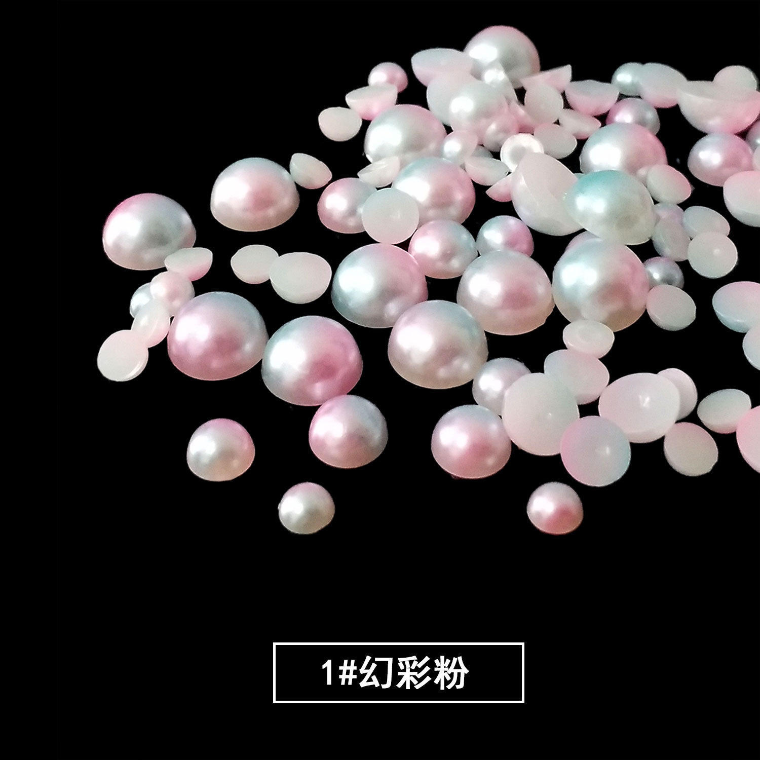 ABS perla de imitación de fondo plano semicírculo Perla media superficie de color perlas sueltas accesorios de ropa parche hecho a mano accesorios de la joyería de bricolaje