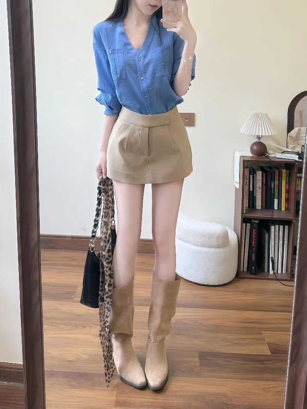 套装女2025秋季法式设计感小众衬衫上衣高腰显瘦包臀半身裙两件套|undefined