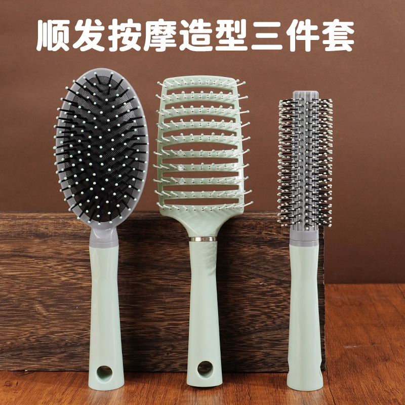 높은 두개 탑 푹신한 뼈 빗 헤어 스타일링 빅 벤드 빗 헤어 스킨 마사지 에어 쿠션 빗 헤어 클리닝 곱슬 머리 빗