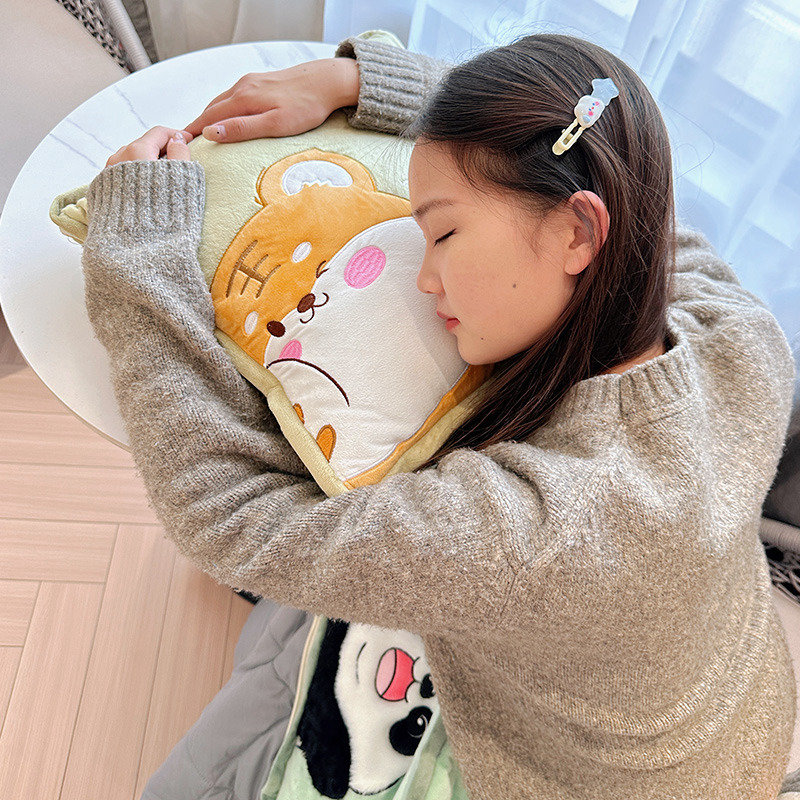 Cantiosa manta plegable 2 - en - 1 almohada colchón de doble propósito almohada de siesta gruesa por aire acondicionado almohada de coche interior