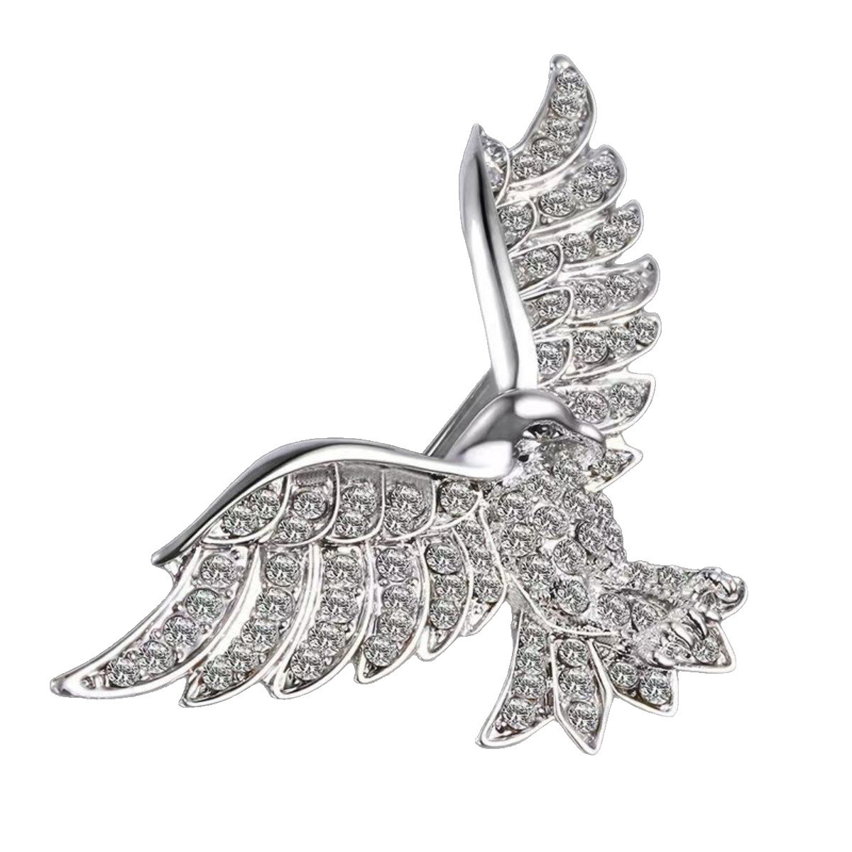 Vintage Eagle Brooch For Men With Diamonds - Suit Lapel Pin_voghion.com
