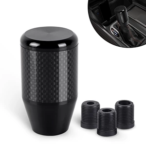 Cross-Border Car Modification Gear Shift Knob Aluminum Alloy Carbon Pattern Gear Shifter Interior Gear Shift Handle Automatic Transmission Metal Head