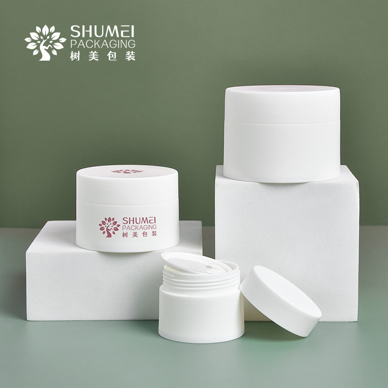 Botella blanca esmerilada para crema 5g/15g/20g/30g/50g envase cosmético para crema facial
