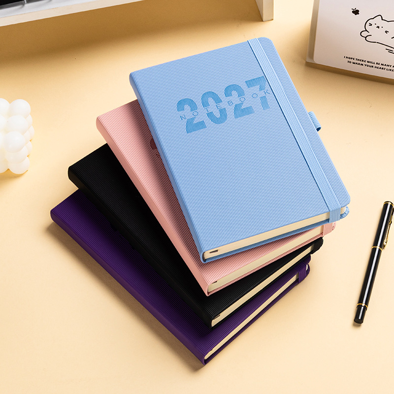 Transfronterizo 2027 calendario anual personalizado a5 plan de trabajo diario cuaderno de notas planificación de estudio cuaderno de notas grueso
