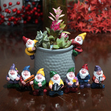 创意跨境圣诞小矮人花盆挂件多肉微景观摆件水族馆鱼缸趴装饰用品