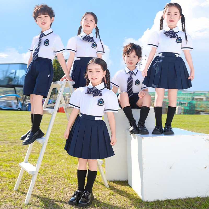 幼儿园园服套装夏季英伦风小学生校服男女孩拍照服装儿童节演出服