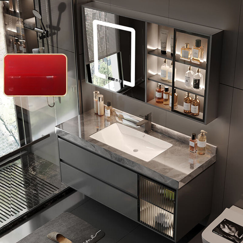Washbasin, Bathroom Sink, Bathroom Mirror Cabinet, Seamless Slate Integrated Basin, Bathroom Washbasin Cabinet Combination