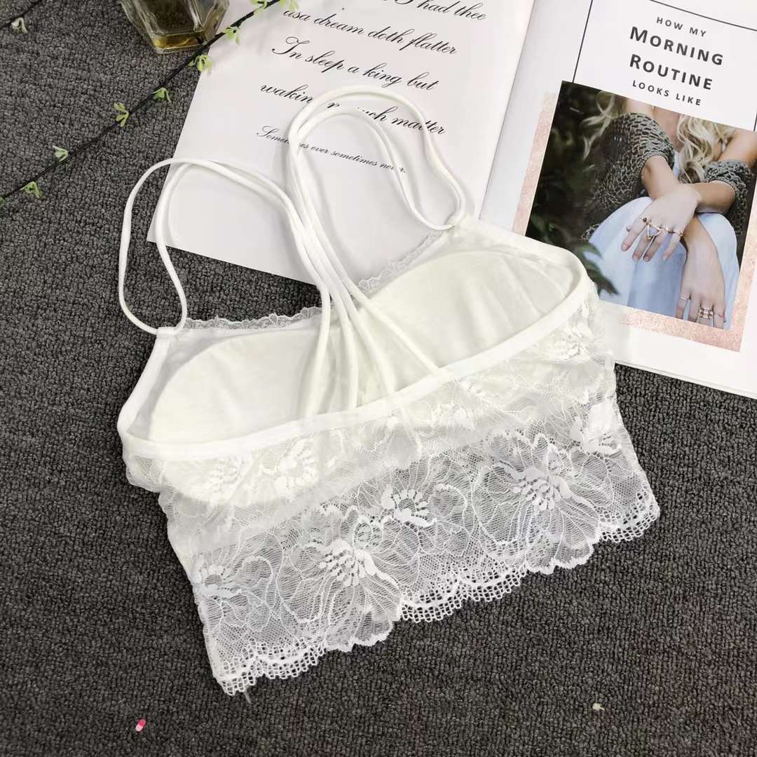 Nuevo cordón elástico de alta calidad belleza espalda chaleco las mujeres inalámbrico sexy sujetador ropa interior deportiva al por mayor