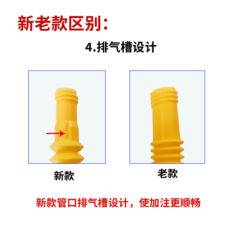 Cross-border car self-driving refueling pipe gallon barrel refueling pipe gas nozzle oil pot cap matching telescopic threaded pipe belt