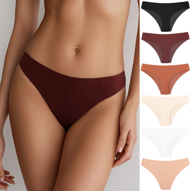 Cross-Border European and American Plus-Size Anti-Embarrassment Seamless Underwear for Women, Sports Yoga Low-Waist Comfortable Women's Briefs
