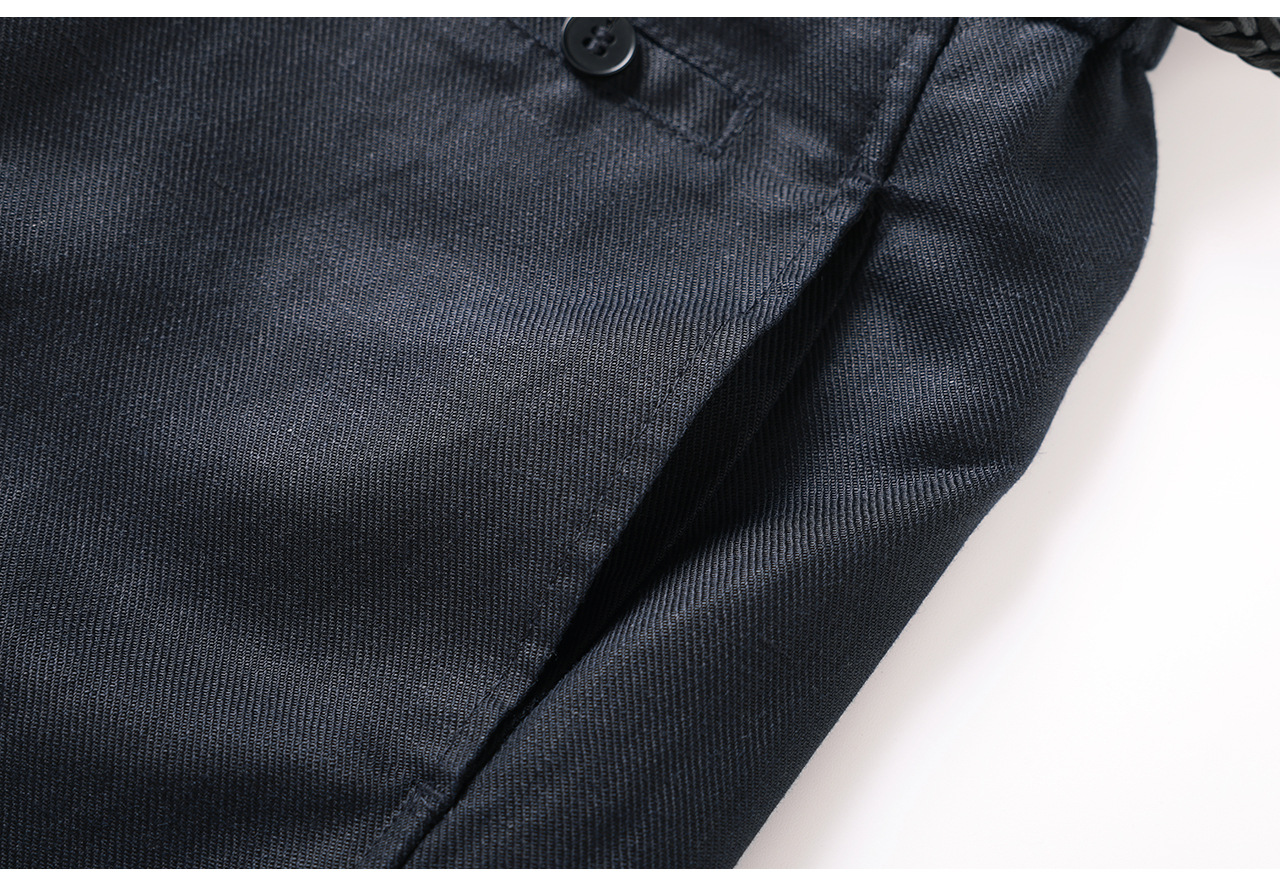 Quần culottes nữ ống rộng dáng suông, cạp cao, chất liệu tencel linen thoáng mát, phù hợp mùa hè — Xanh lông mòng đen chi tiết 26