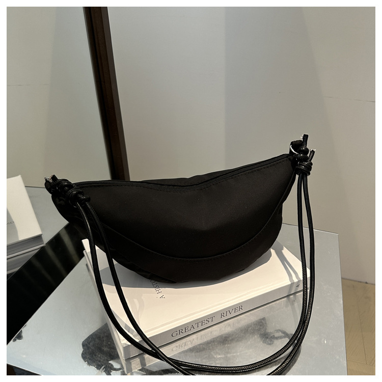 Oxford fabric 2024 casual new style with contrasting colors, light and simple, single-shoulder crossbody, underarm dumpling bag for women undefined