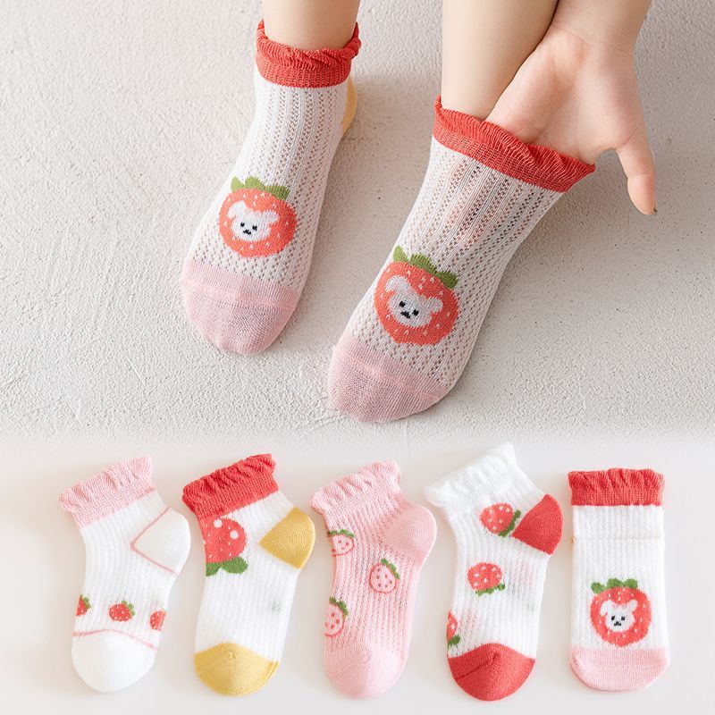 25 pares de calcetines finos de verano para niños y niñas, calcetines elegantes para bebés y recién nacidos.