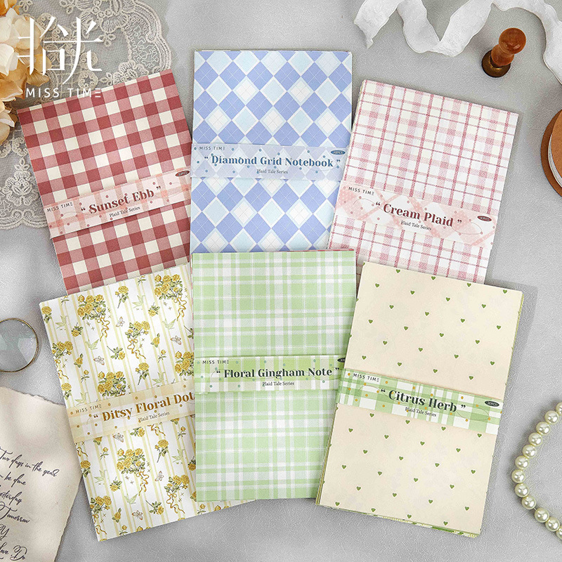 Timeless Plaid Story Series Material Paper Grid Basic Material for DIY Journal Decoration 4 Styles