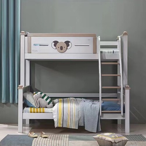 Full solid wood double-layer bed with upper and lower beds, children's bed, home use, high and low bed, adult and child bed, storage bed